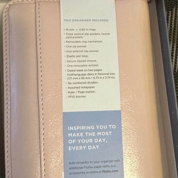 Filofax Malden Personal Compact Zip Leather Organizer - Picture 11 of 14